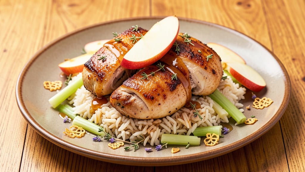 Apple Chicken Rice Recipe: One-Pan Harmony of Smoky Apple and Celery Crunch