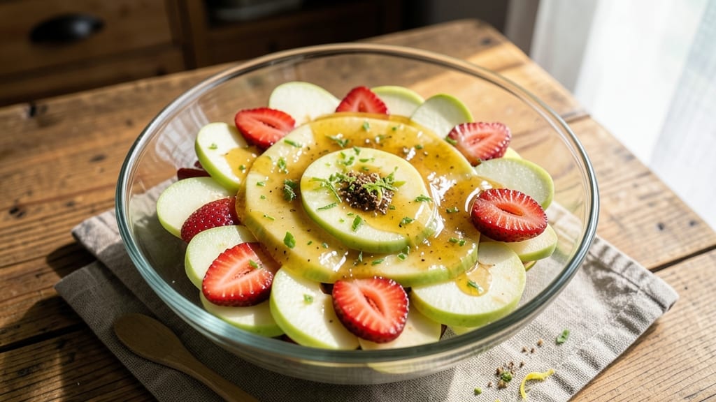 Apple Strawberry Salad Recipe: Bright Crisp Bites With Honey-Lime Dressing
