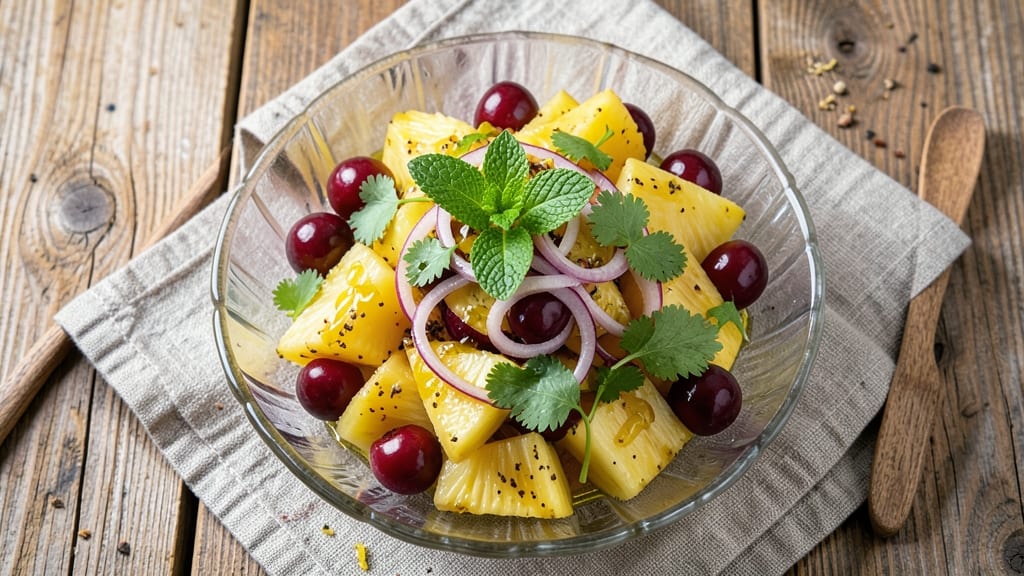 Cherry Pineapple Salad Recipe: Tropical Brightness With No-Cook Ease